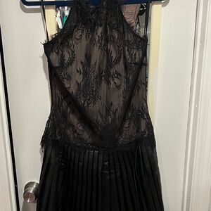 Chic Black Lace Backless Dress